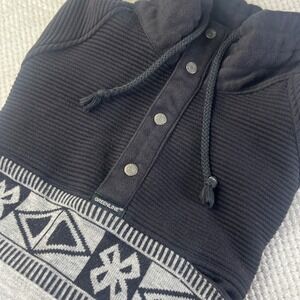 Vintage Greenline International Mens‎ XL Aztec Geometric Henley Sweatshirt